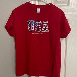 Red USA Graphic Tee